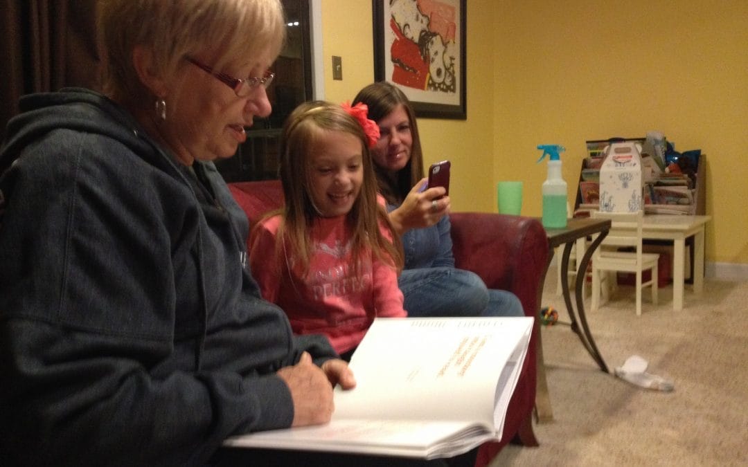 Grand mom reading…