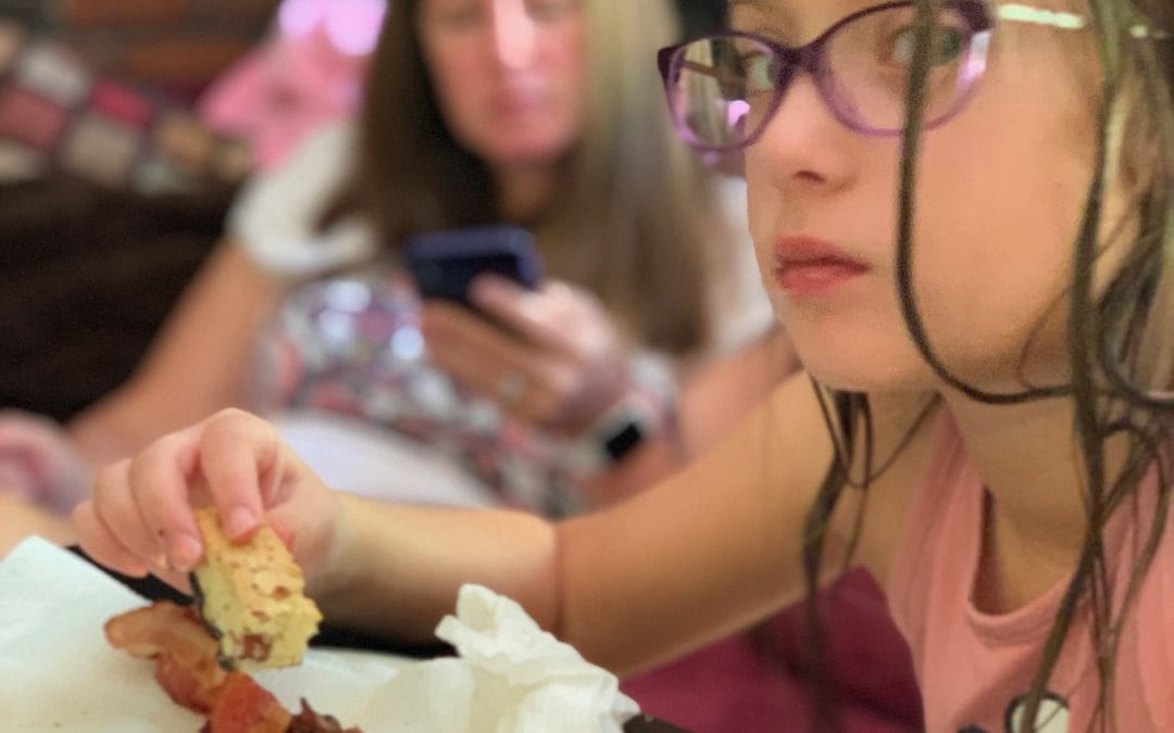 Can’t a girl eat bacon & biscotti in peace?